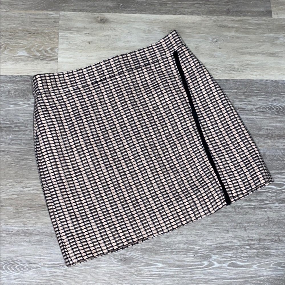 JCrew Pink & Black Tweed Skirt